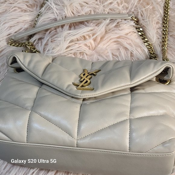 YSL Lou Puffer Shoulder Bag in Quilted Leather - Picture 7 of 8